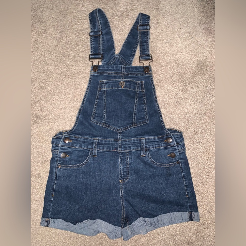 Blue Spice Denim Overall Romper